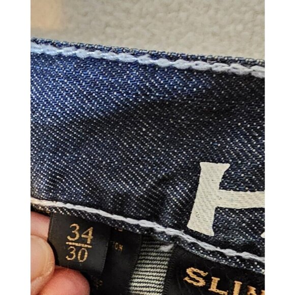 Helix Jeans Mens 34x30 Blue Slim Fit Bootcut  Denim Pants - Picture 6 of 9